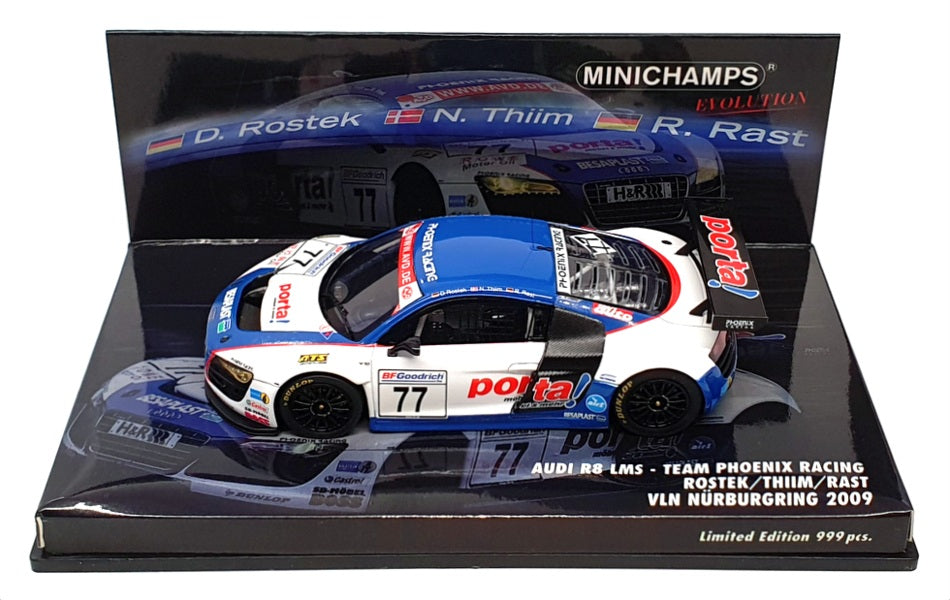 Minichamps 1/43 Scale 437 091977 - Audi R8 LMS - #77 VLN Nurburgring 2009