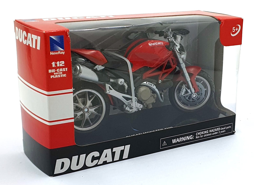 New Ray 1/12 Scale Diecast 44023A - Ducati Monster 1100 - Red