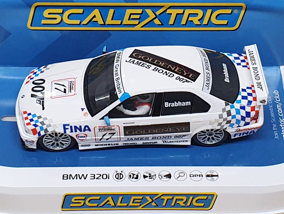 Scalextric 1/32 Scale Slot Car C4574 - BMW 320i #17 BTCC 1995 Brabham - White
