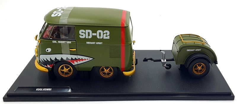 Solido 1/18 Scale Diecast S1810901 VW Kool Kombi Army Fighter 2023 SD-02 Khaki