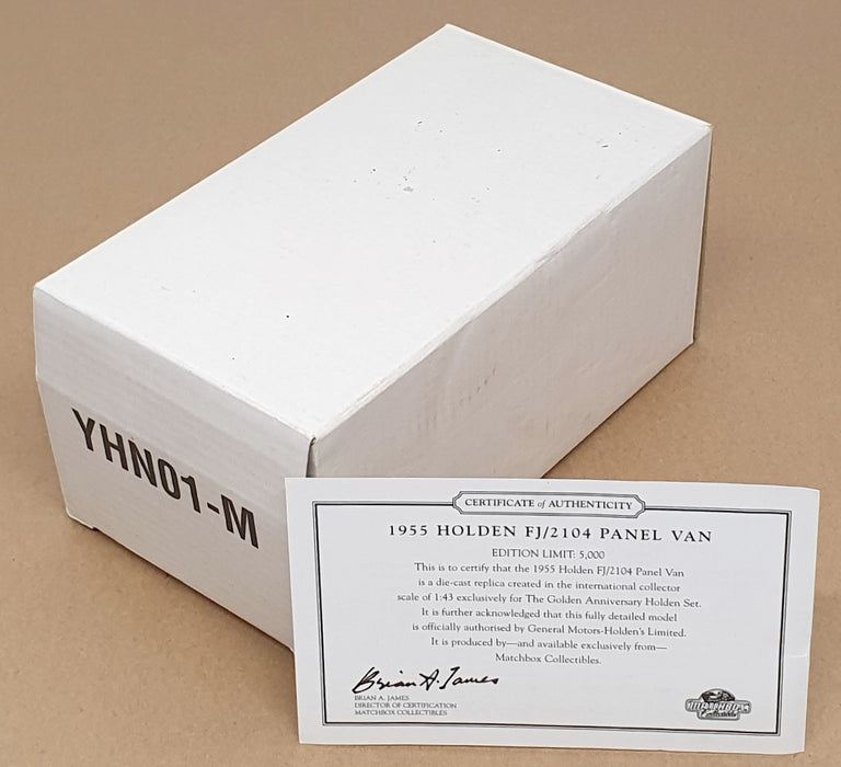 Matchbox 1/43 Scale YHN01-M - 1955 Holden FJ 2104 Panel Van - Grey