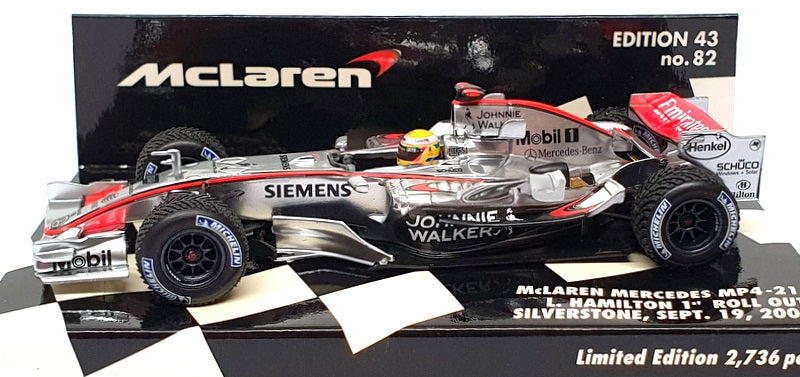 Minichamps 1/43 Scale 530 064384 - F1 McLaren Mercedes MP4-21 Hamilton 2006