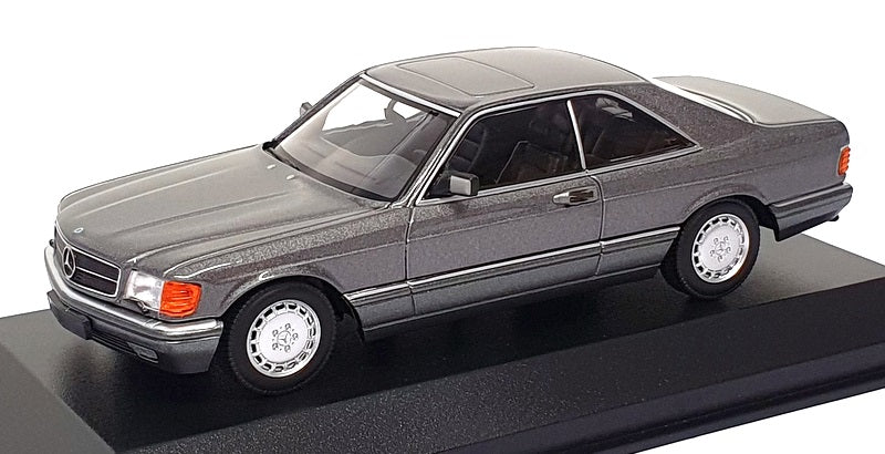 Maxichamps 1/43 Scale 940 035122 - 1986 Mercedes Benz 560 SEC - Met. Grey