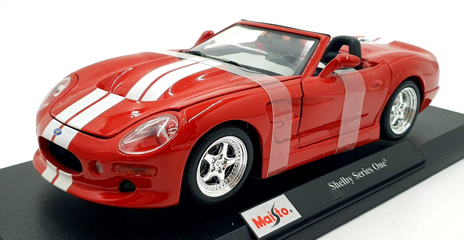 Maisto 1/18 Scale Diecast 46629 - Shelby Series One - Red/White Stripes