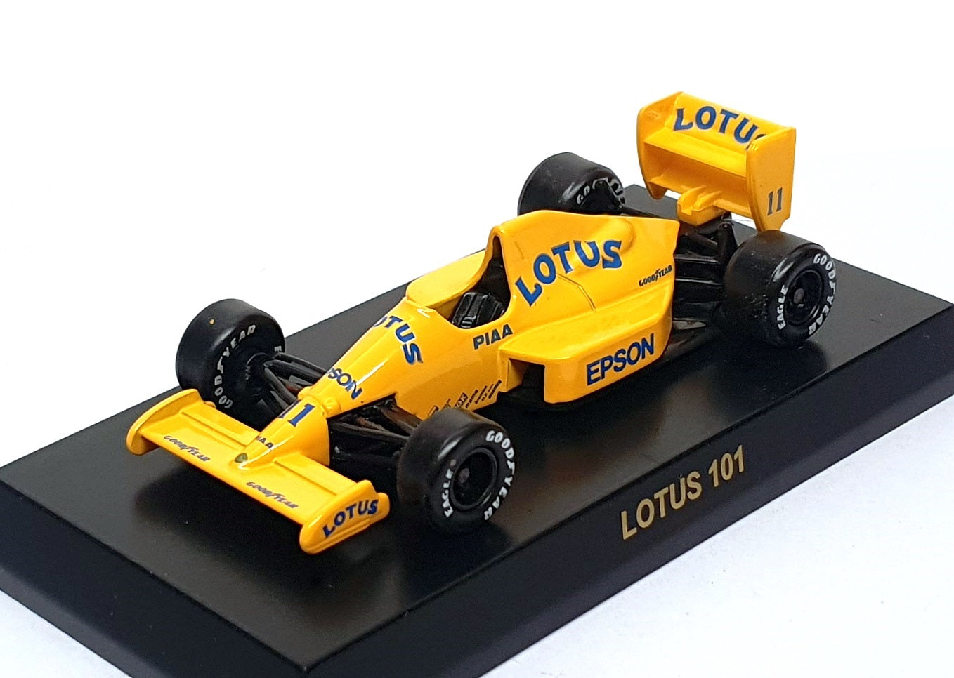 Kyosho 1/64 Scale 64L101NP - F1 Lotus 101 #11 Nelson Piquet - Yellow