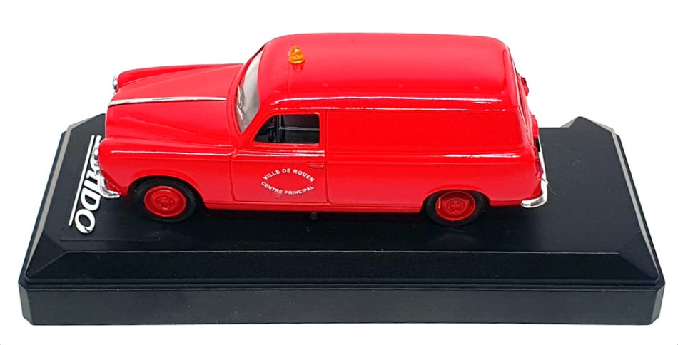 Solido 1/43 Scale 4840 - Peugeot 403 Break Fire Van - Red