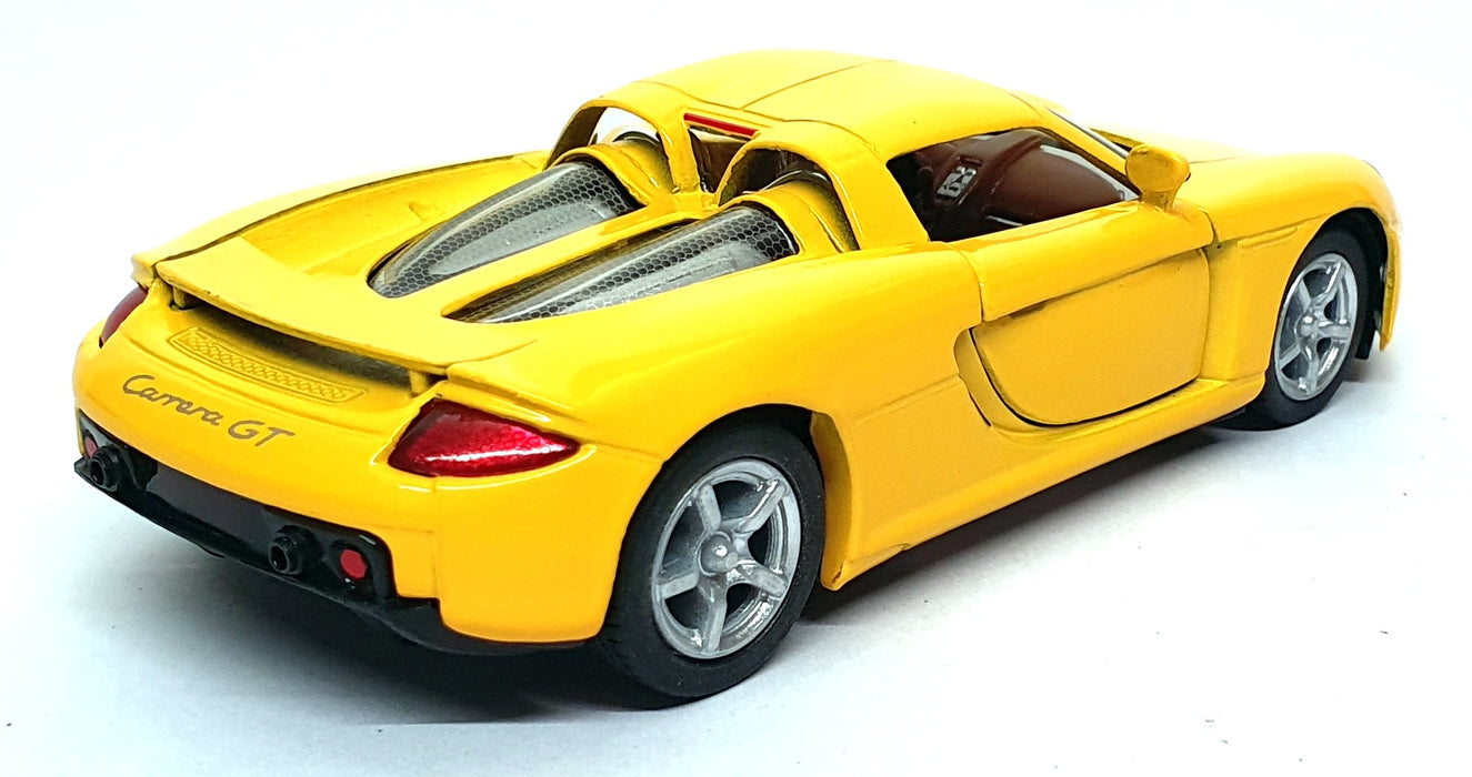 Kinsmart 1/32 Scale Pull Back & Go TY1239 - Porsche Carrera - Yellow/Brown