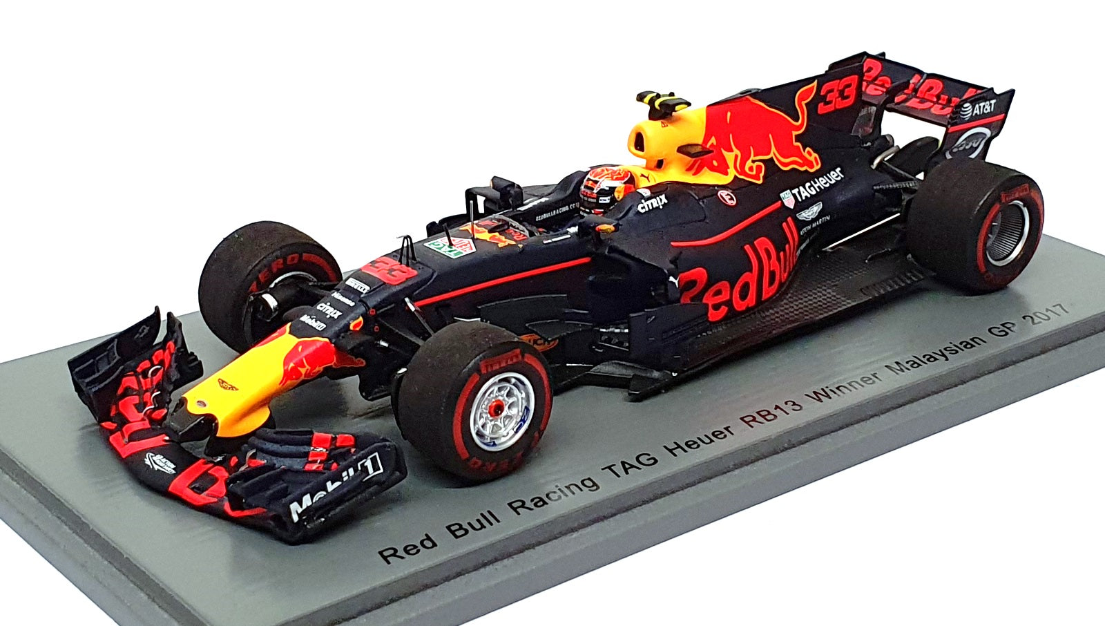 Spark 1/43 Scale S5050 - F1 Red Bull RB13 Winner Malaysian GP 2017 M. Verstappen