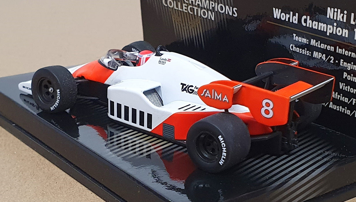 Minichamps 1/43 Scale 436 840008 - F1 McLaren MP4/2 World Champion 1984 Lauda
