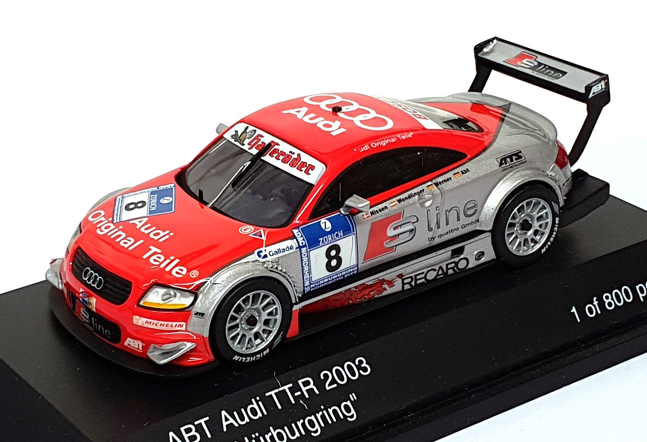 Schuco 1/43 Scale 04817 - ABT Audi TT-R 2003 #8 24H Nurburgring - Red/Silver