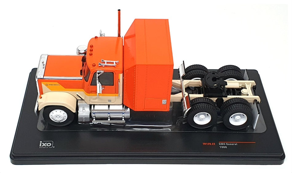 Ixo 1/43 Scale TR129.22 - 1980 GMC General Truck - Orange/Lt Beige