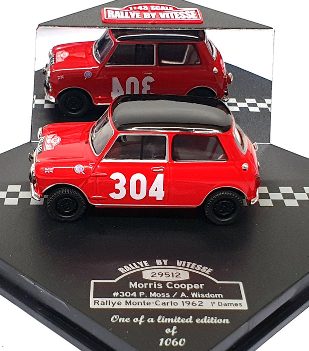 Vitesse 1/43 Scale 29512 - Mini Cooper #304 Monte Carlo Rally 1962 Moss/Wisdom