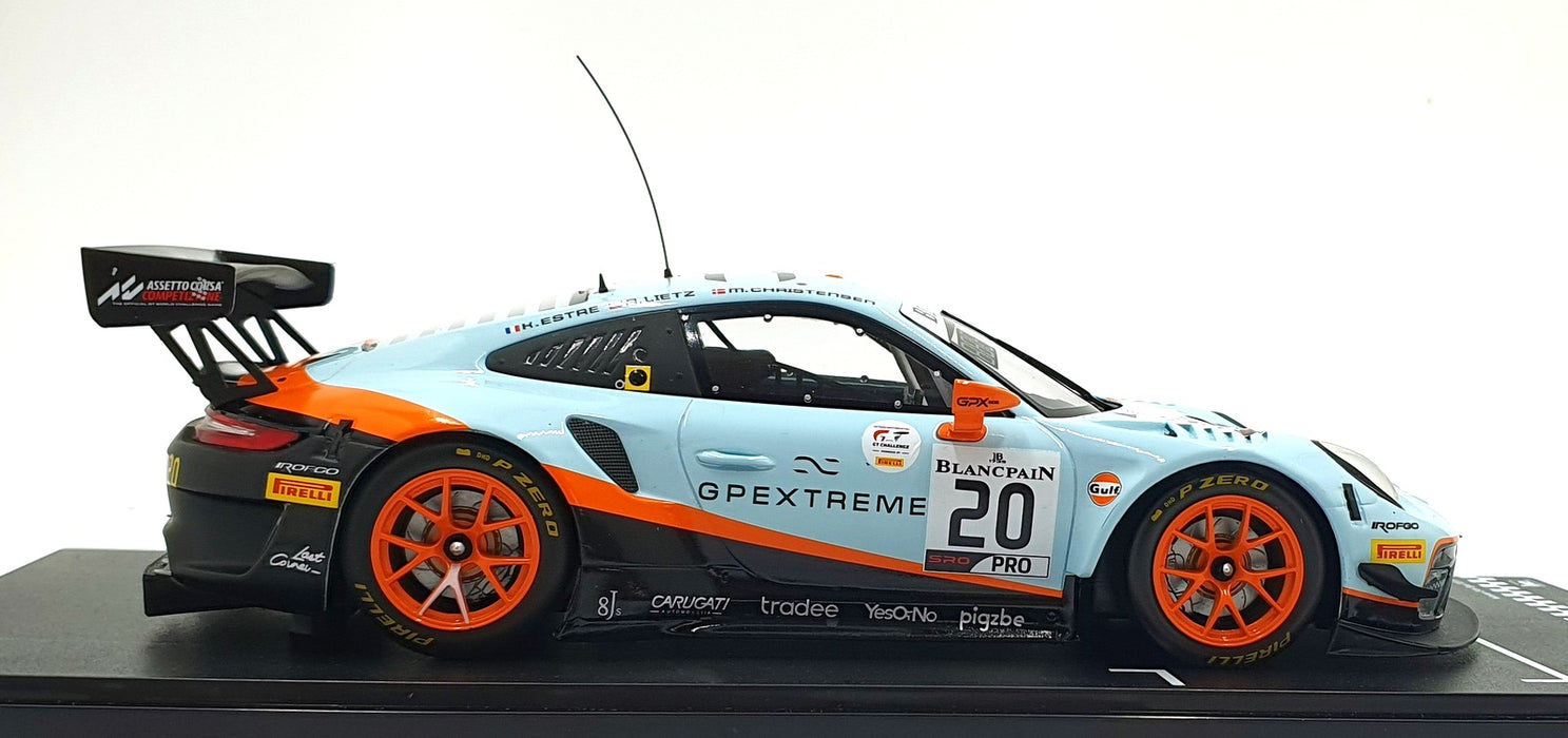 IXO 1/18 Scale Diecast LEGT18-23003 - Porsche 911 GT3 R #20 1st 24Hr Spa 2019