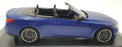 Minichamps 1/18 Scale Diecast 155 021030 - BMW M4 Cabrio 2021 - Matt Blue Met