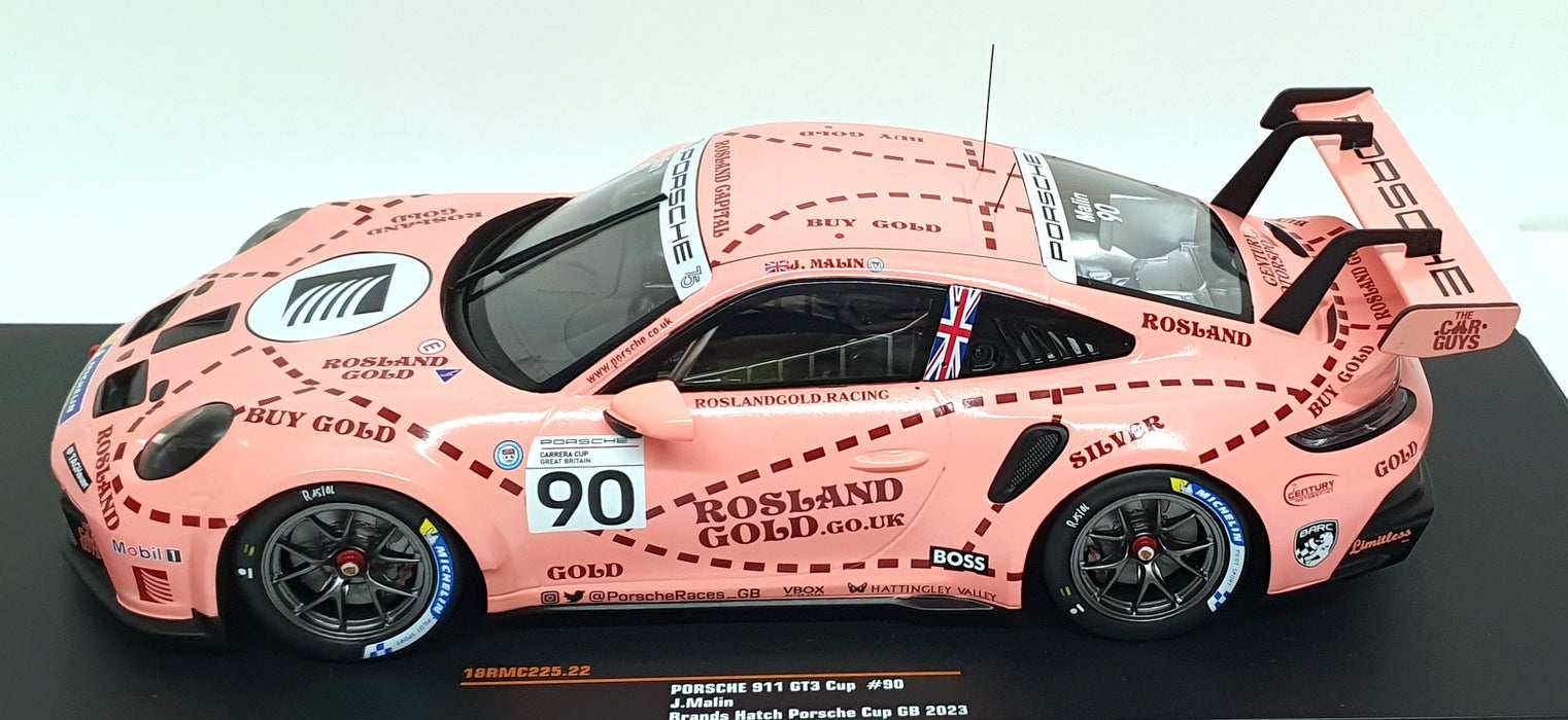 IXO 1/18 Scale 18RMC225.22 - Porsche 911 GT3 Cup #90 Brands Hatch GB 2023