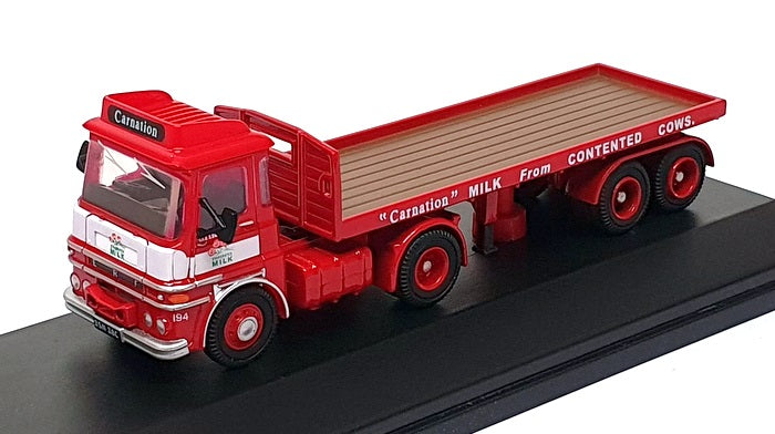 Oxford Diecast 1/76 Scale 76LV002 - ERF LV Flatbed Trailer Carnation - Red/White