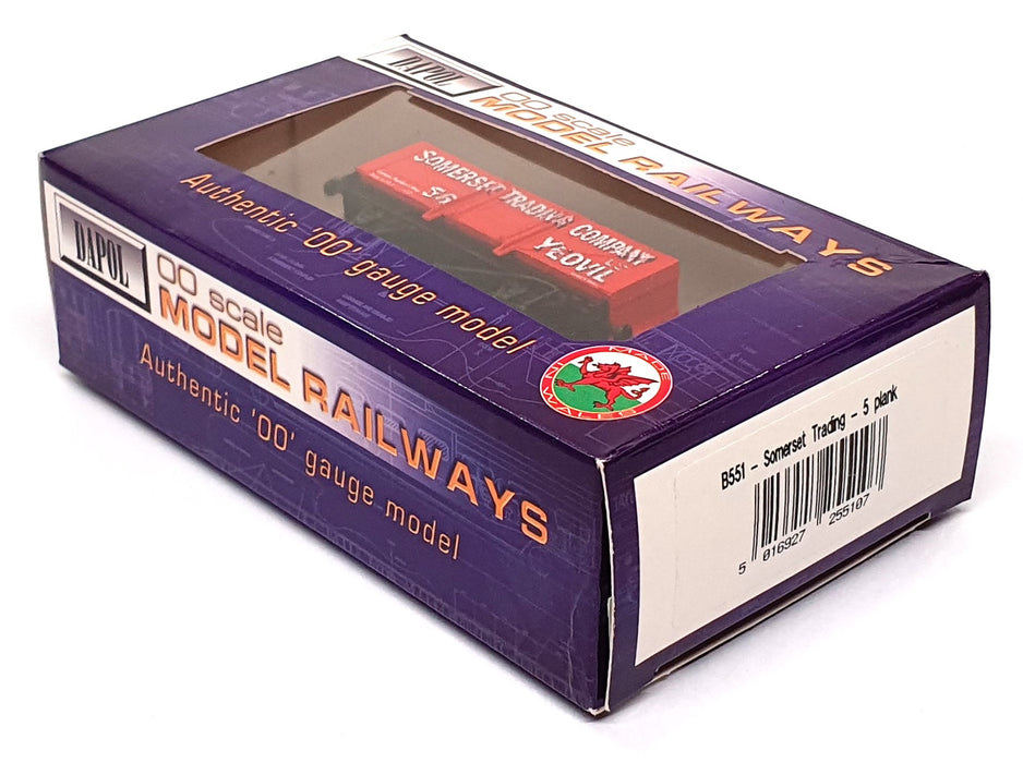 Dapol OO Gauge (1/76) B551 - 5 Plank Wagon Somerset Trading Co. - Red