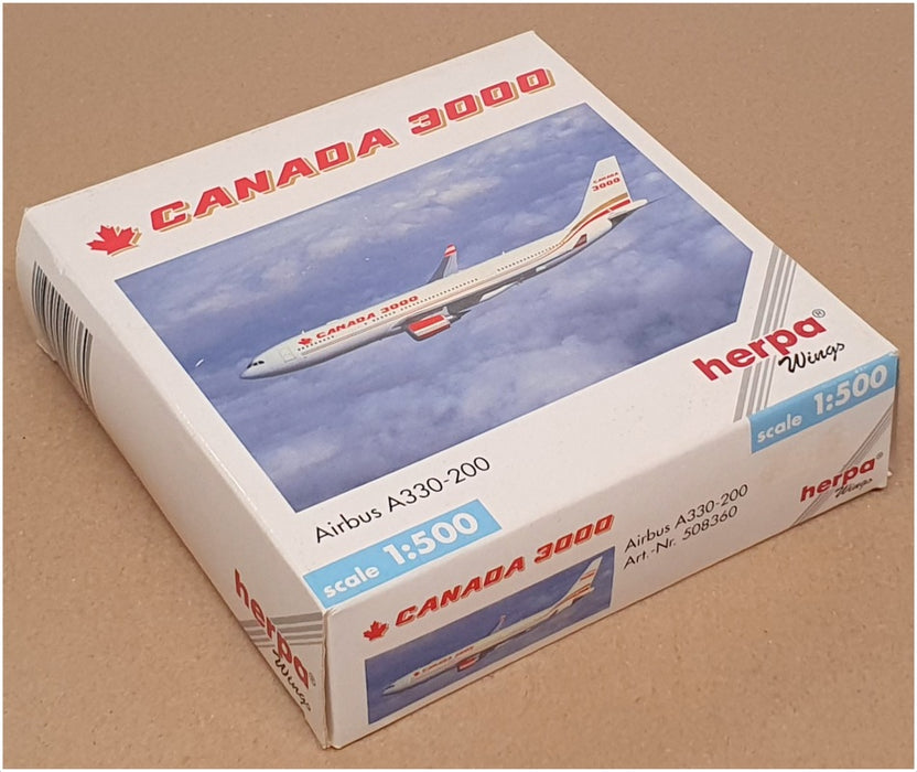 Herpa Wings 1/500 Scale 508360 - Airbus A330-200 Aircraft Canada 3000
