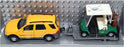 Hobby Cars 29cm Long 39754 - Mercedes Benz M-Class & Golf Cart - Yellow Green