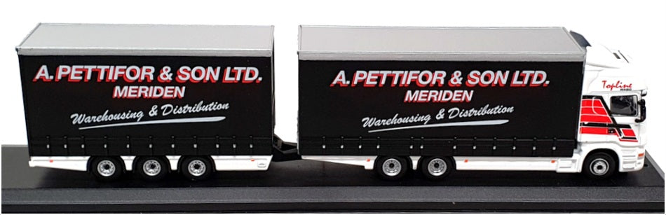 Oxford Diecast 1/76 Scale 76DBU002 - Scania Topline Drawbar - Pettifor & Son