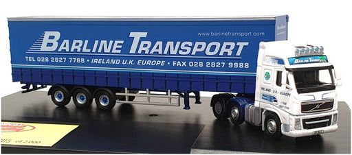 Oxford Diecast 1/76 Scale VOL01CS - Volvo Truck & Trailer - Barline Transport