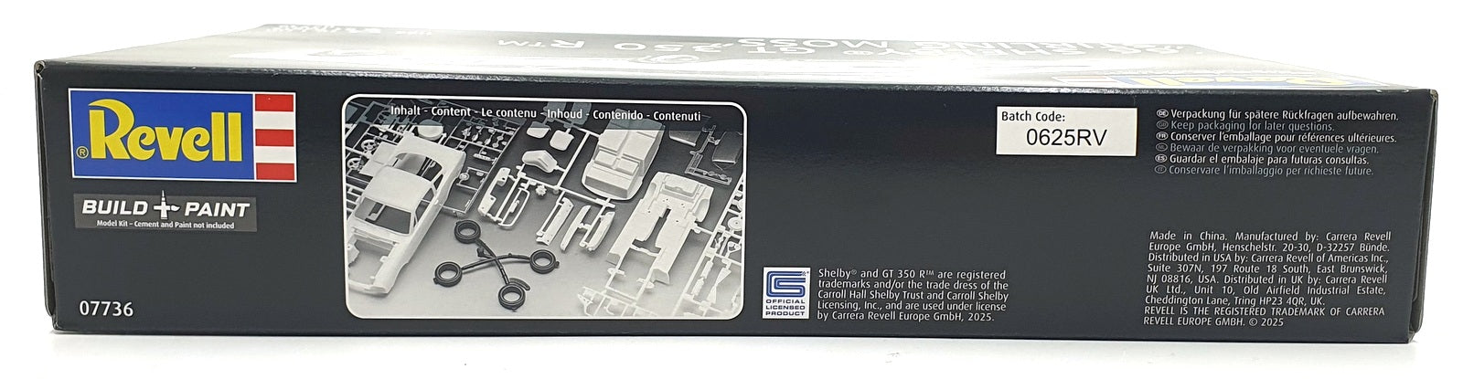 Revell 1/24 Scale Model Kit 07736 - 1966 Shelby GT 350 R "Stirling Moss"