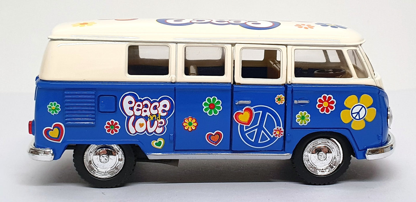 Kinsmart 1/32 Scale Pull Back & Go TY4226 - 1962 Volkswagen Classical Bus - Blue