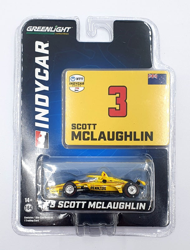 Greenlight 1/64 Scale 11564 NTT Indycar Series #3 S. McLaughlin - Blue/Yellow