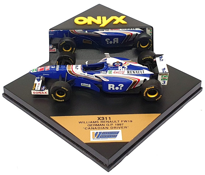 Onyx 1/43 Scale X311 - F1 Williams Renault FW19 German GP 1997 Canadian Driver