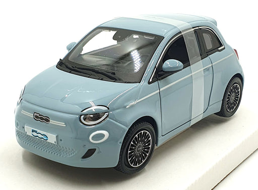 Burago 1/24 Scale Diecast 18-21110 BU - 2023 Fiat 500e - Grey/Blue