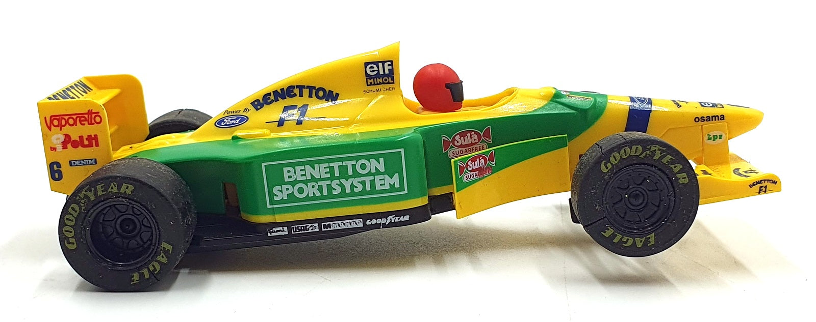 Scalextric 1/32 Scale Slotcar C142 - Ford Benetton B193 #6 - Red Helmet