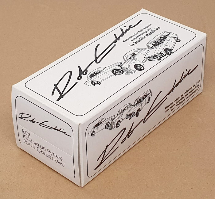 Rob Eddie 1/43 Scale RE8 - 1953 Volvo PV445 Polis Police Van - Black/White