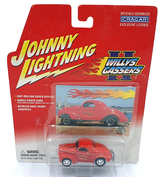 Johnny Lightning 1/64 Scale 365-01 - Willy's Gassers 1941 Willy's Vic Young Red