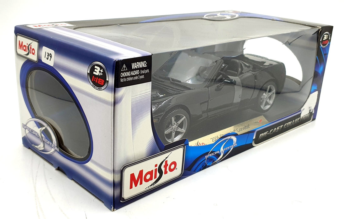Maisto 1/18 Scale Diecast 31137 - 2005 Chevrolet Corvette - Black