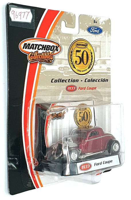 Matchbox 50 1952-2002 1/64 Scale 96977 - 1933 Ford Coupe - Dk. Red
