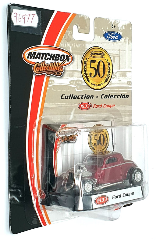 Matchbox 50 1952-2002 1/64 Scale 96977 - 1933 Ford Coupe - Dk. Red
