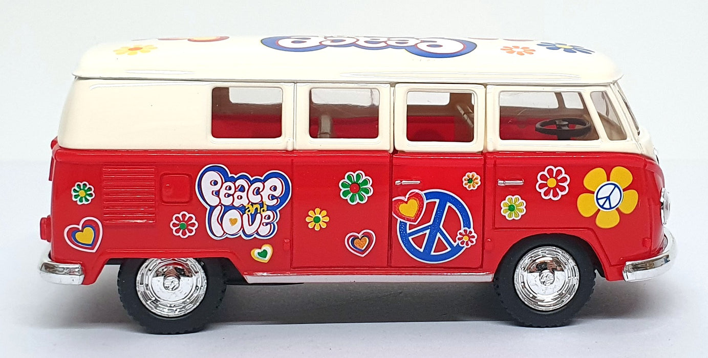 Kinsmart 1/32 Scale Pull Back & Go TY4226 - 1962 Volkswagen Classical Bus - Red