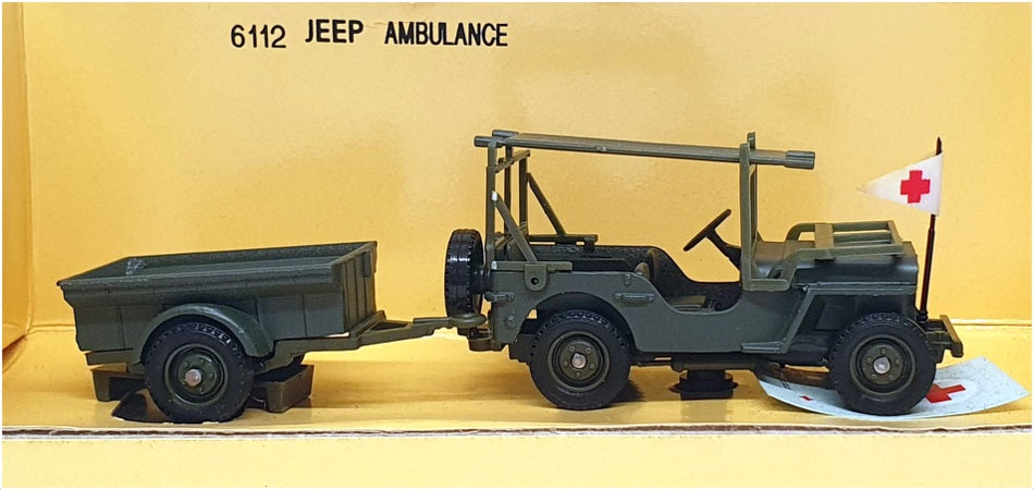 Solido 1/43 Scale Diecast 6112 - Jeep Ambulance - Green