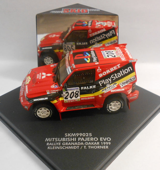 Skid 1/43 Scale Diecast Model SKM99025 MITSUBISHI PAJERO EVO KLIENSCHMIDT 1999