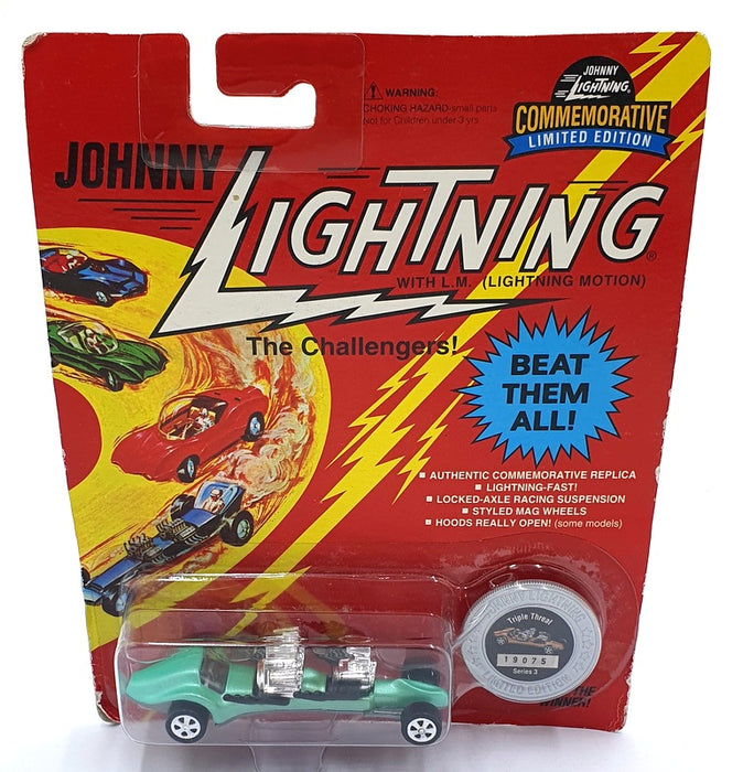 Johnny Lightning 1/64 Scale 100-132 - The Challengers Triple Threat - Met. Green