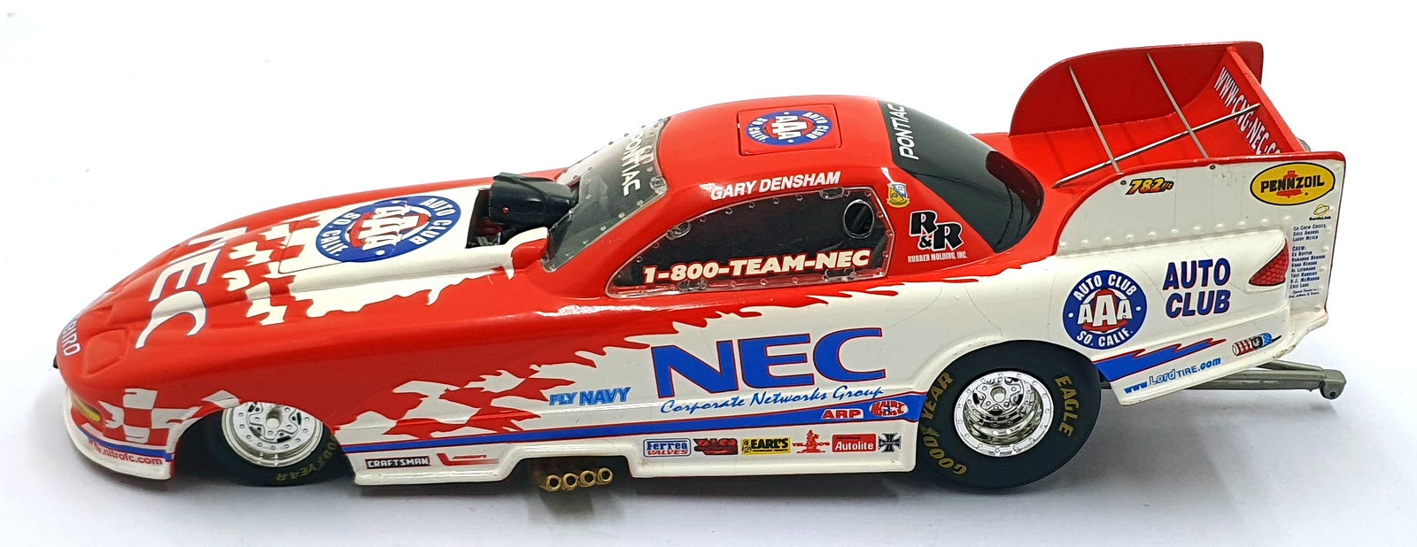 Racing Champions 1/24 Scale 77202 - NEC Firebird Funny Car NHRA Dragster Densham