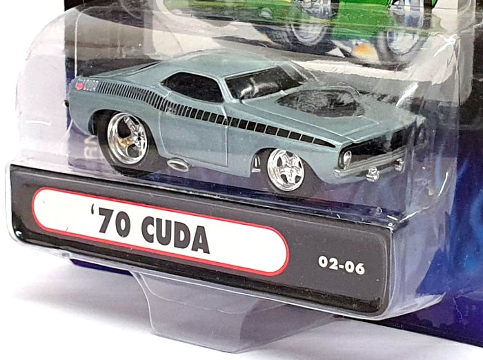 Muscle Machines 1/64 Scale 71161 02-06 - 1970 Plymouth Cuda - Pale Blue
