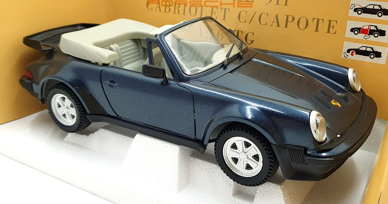 Polistil 1/16 Scale Diecast 016991 - Porsche 911 Cabriolet - Dark Blue