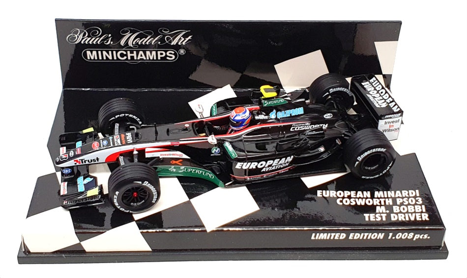 Minichamps 1/43 Scale 400 030039 - F1 European Minardi Cosworth PS03 Test Bobbi