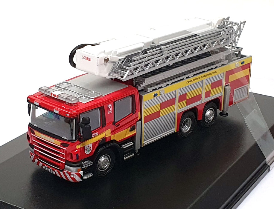 Oxford Diecast 1/43 Scale 76SAL004 - Scania Aerial Rescue Pump Wales Fire Engine