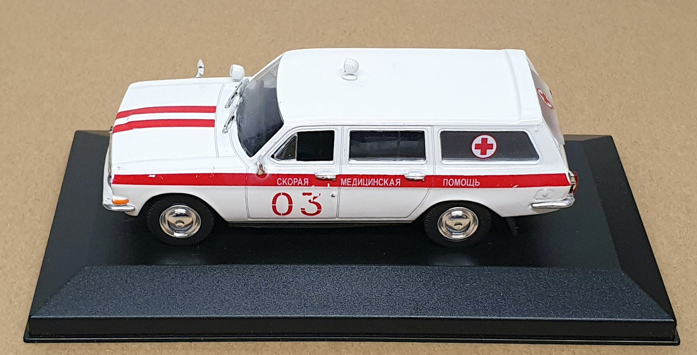DeAgostini 1/43 Scale RUS03A - GAZ 24-03 Russian Ambulance - White/Red