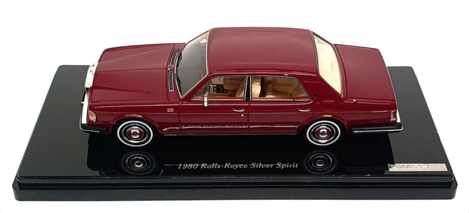 TSM Model 1/43 Scale TSM114319 - 1980 Rolls Royce Silver Spirit - Dk Red
