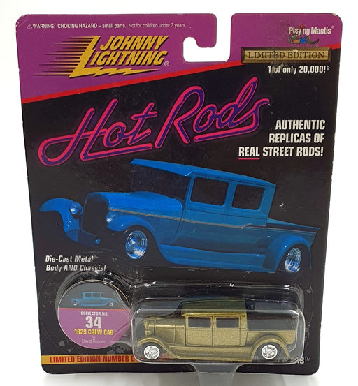 Johnny Lightning 1/64 Scale 441-02 Hot Rods Collector #34 Crew Cab - Gold
