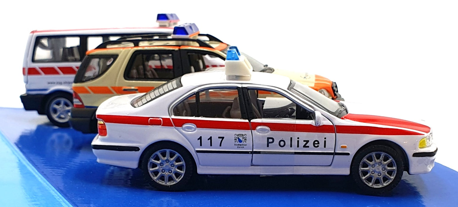 Cararama 1/43 Scale 370 - BMW, Mercedes, Volkswagen Polizei Police - 3 Pce Set