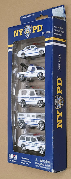 Daron 1/64 Scale RT8610 - New York Police Dept. NYPD 5 Piece Gift Pack